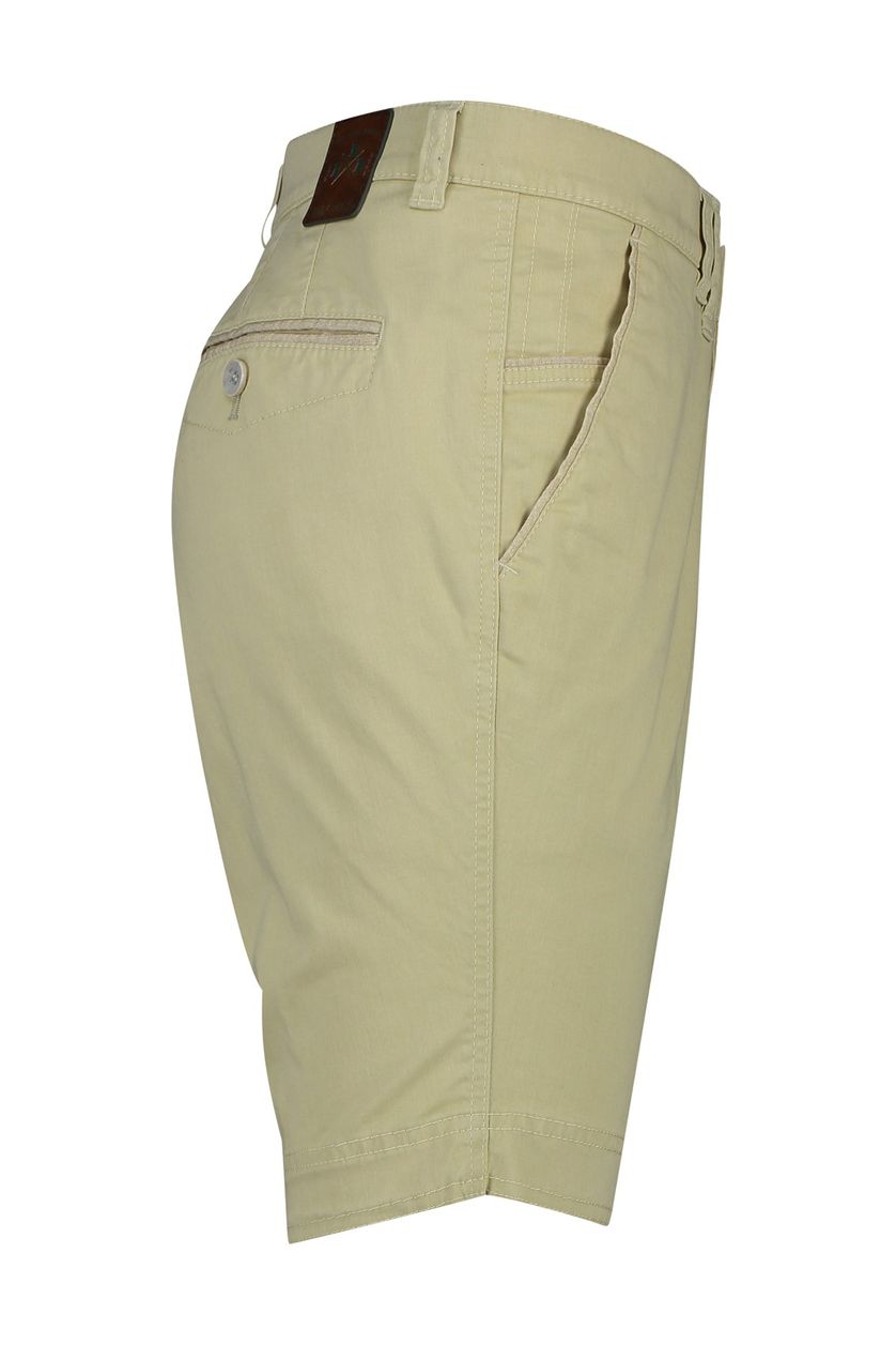 M.E.N.S. korte broek beige effen katoen Bari Super Stretch