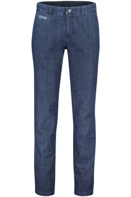 COM4 COM4 nette jeans blauw effen katoen