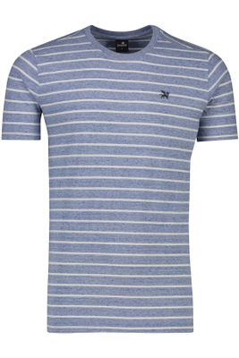 Vanguard Vanguard t-shirt blauw en wit gestreept normale fit