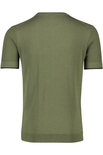 Cast Iron t-shirt groen effen katoen normale fit