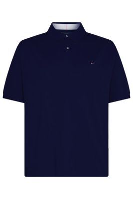 Tommy Hilfiger polo Tommy Hilfiger normale fit donkerblauw effen katoen