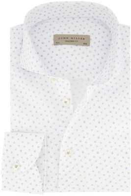 John Miller John Miller overhemd witte print Tailored Fit