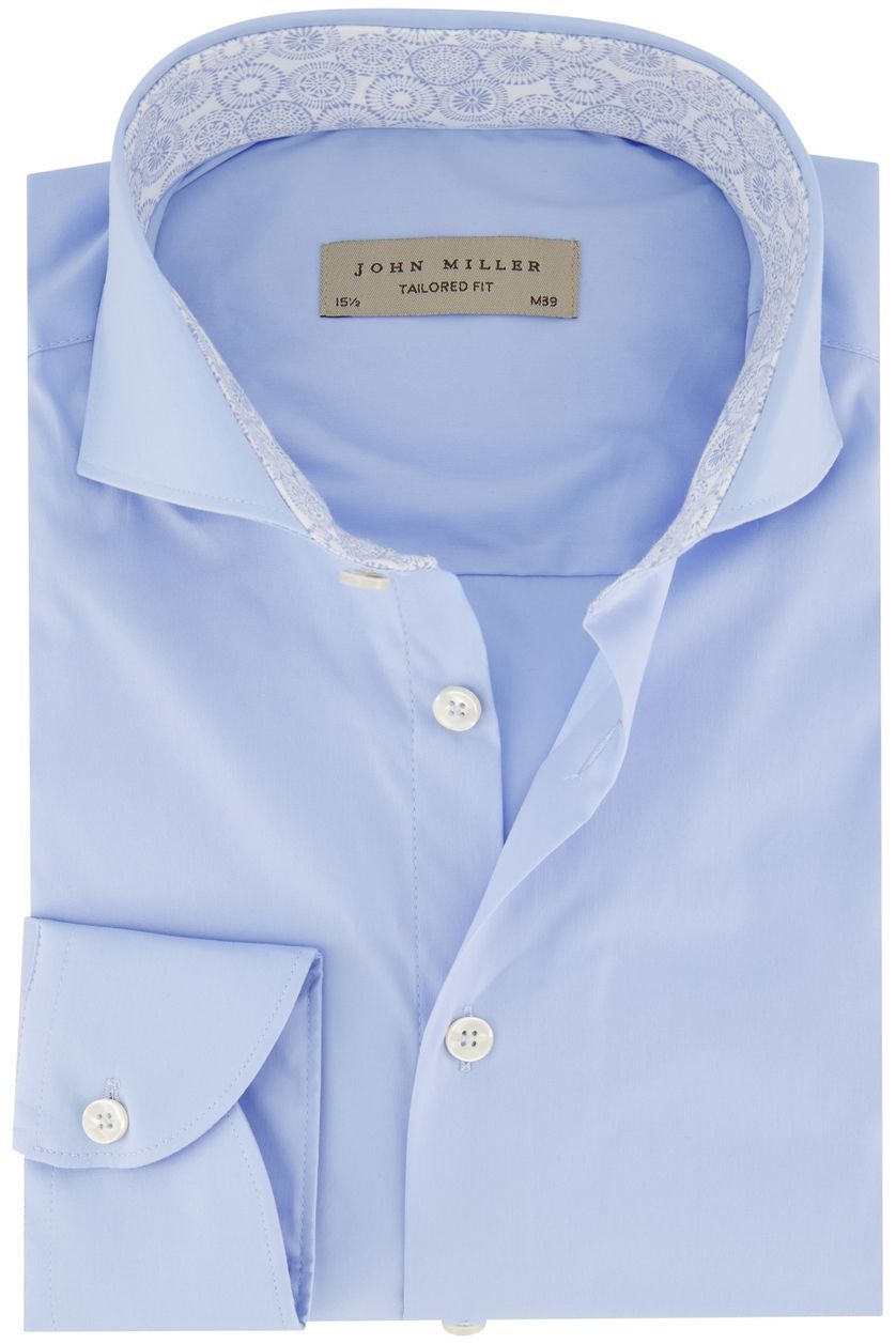 John Miller overhemd lichtblauw cutaway boord effen