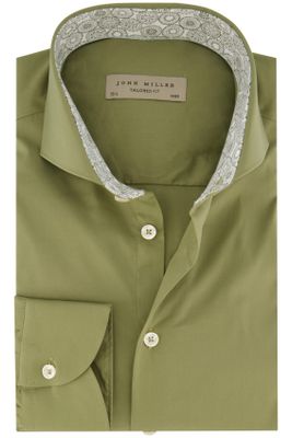 John Miller John Miller overhemd lichtgroen effen katoen