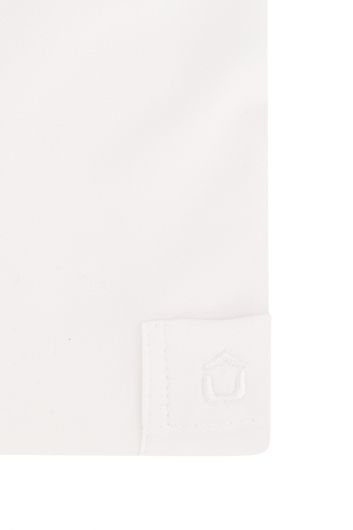 Mouwlengte 7 Ledub overhemd Modern Fit wit uni katoen