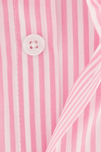 Ledub overhemd roze wit gestreept ml7