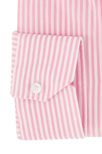 Ledub overhemd roze wit gestreept ml7