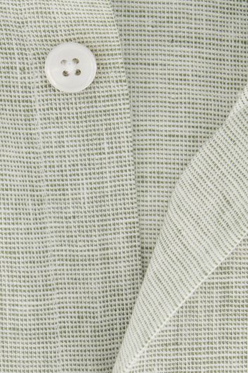 Modern Fit Ledub overhemd mouwlengte 7 groen uni