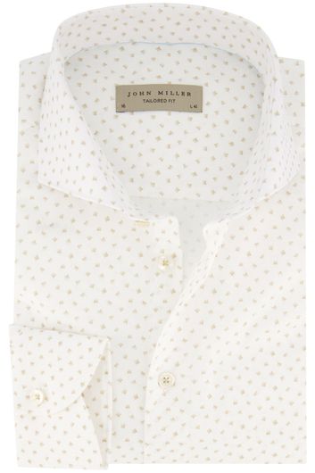 John Miller overhemd ml7 wit geprint