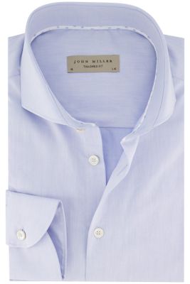 John Miller Overhemd John Miller mouwlengte 7 Tailored Fit normale fit lichtblauw effen katoen