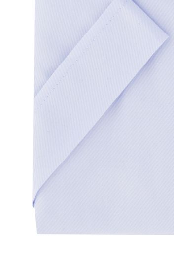 Ledub overhemd korte mouw Modern Fit New normale fit lichtblauw effen katoen met borstzak