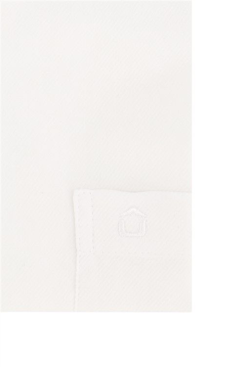 Ledub overhemd korte mouw Ledûb Modern Fit New normale fit wit effen katoen-stretch