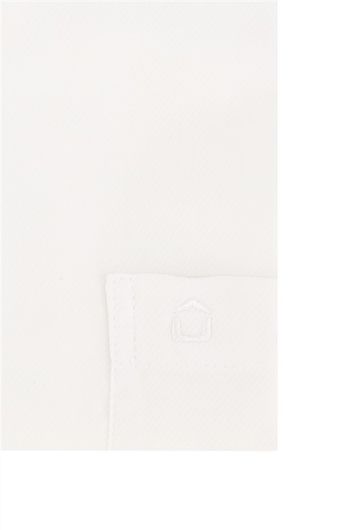 Ledub zakelijk overhemd korte mouw Ledûb Modern Fit New normale fit wit effen katoen