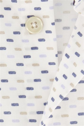 Ledub overhemd geprint ml 5 wit