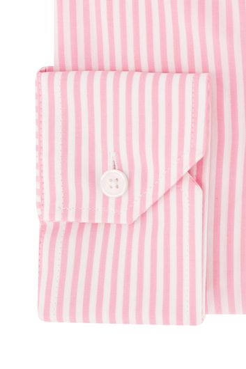 Ledub overhemd roze wit gestreept