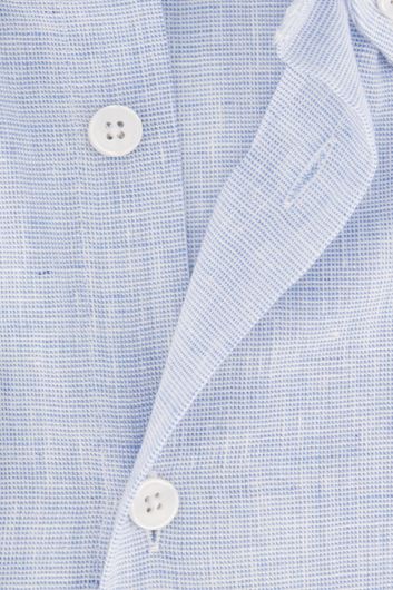 Ledub overhemd lichtblauw button-down katoen