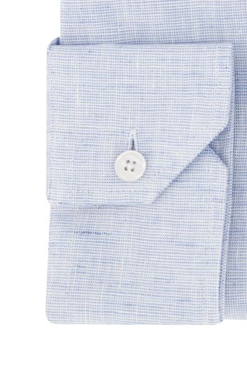 Ledub overhemd lichtblauw button-down katoen