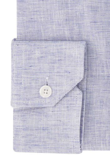 Ledub overhemd button-down blauw katoen