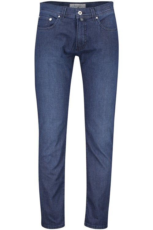 Pierre Cardin jeans donkerblauw effen denim zonder omslag