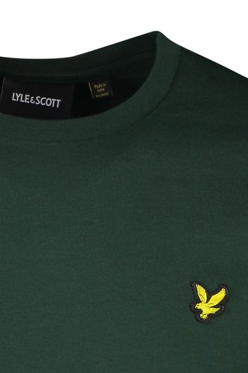 Lyle & Scott t-shirt donkergroen ronde hals katoen