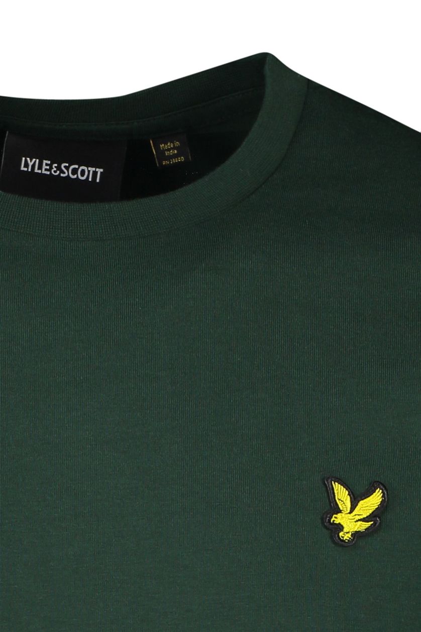 Lyle & Scott t-shirt slim fit donkergroen ronde hals