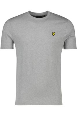 Lyle & Scott Lyle & Scott t-shirt grijs met logo ronde hals katoen