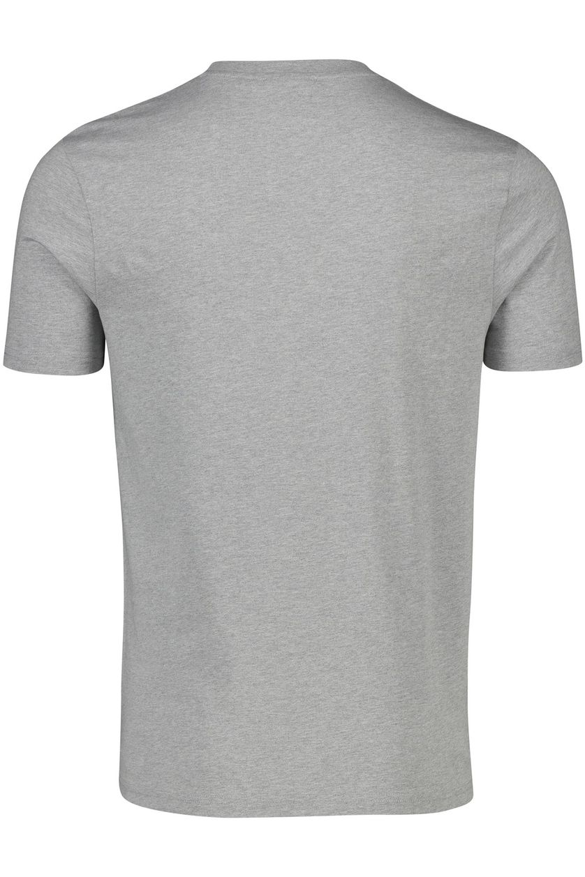 Lyle & Scott t-shirt met logo slim fit grijs ronde hals