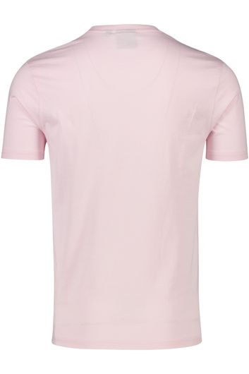 Lyle & Scott t-shirt roze ronde hals katoen