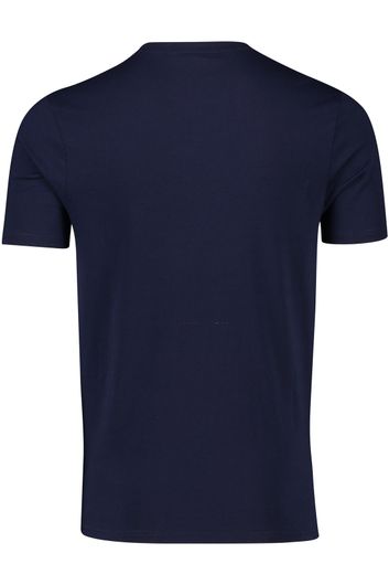 Lyle & Scott t-shirt donkerblauw ronde hals katoen