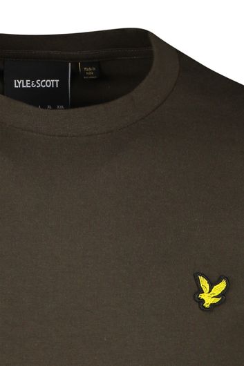 Lyle & Scott t-shirt groen ronde hals katoen