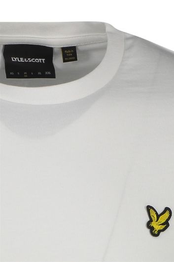 Lyle & Scott t-shirt wit ronde hals katoen
