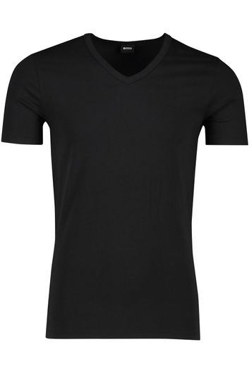 Hugo Boss t-shirt zwart katoen v-hals modern fit 2-pack