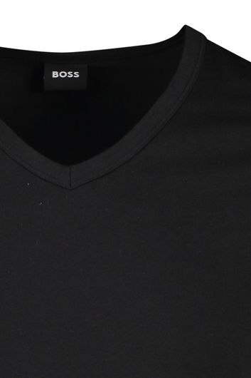 Hugo Boss t-shirt zwart katoen v-hals modern fit 2-pack