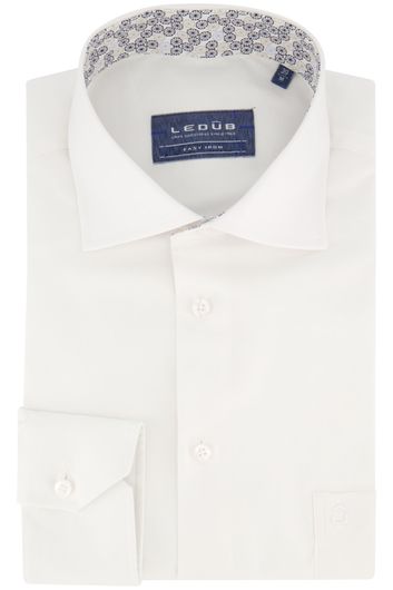 Zakelijk Ledub overhemd Modern Fit New wit uni 