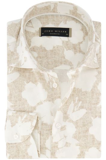 John Miller overhemd wit mouwlengte 7 katoen