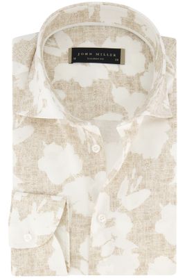 John Miller John Miller overhemd wit mouwlengte 7 katoen