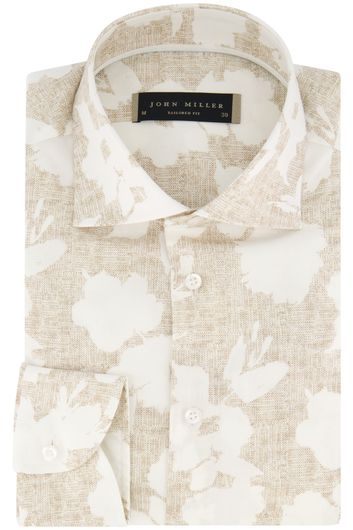 John Miller overhemd wit mouwlengte 7 katoen
