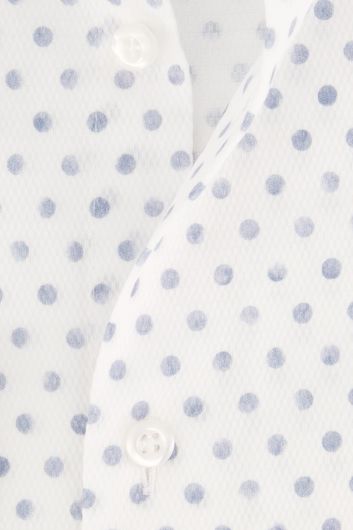 Wit geprint katoen overhemd John Miller