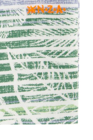NZA overhemd km Ngataki gestreept geprint groen