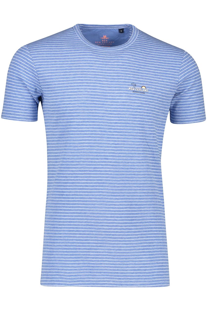NZA t-shirt lichtblauwe streepjes normale fit 100% katoen