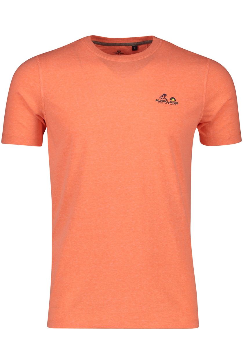 NZA t-shirt oranje ronde hals normale fit effen katoen