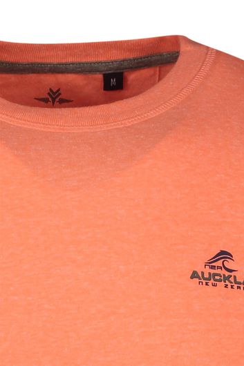 NZA t-shirt oranje effen normale fit katoen