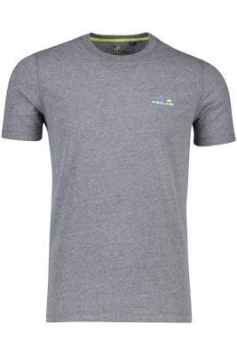 New Zealand NZA t-shirt grijs normale fit katoen met opdruk