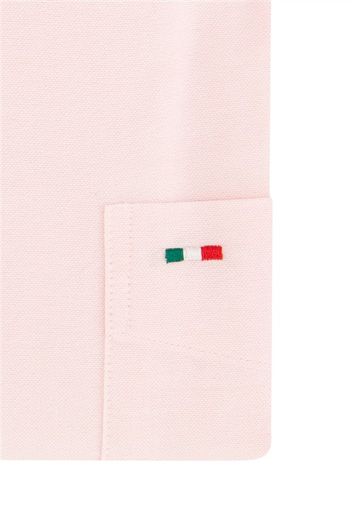 100% katoenen Portofino casual overhemd wijde fit lichtroze uni
