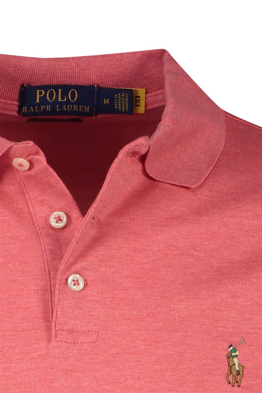 Polo Ralph Lauren normale fit polo roze gemêleerd katoen