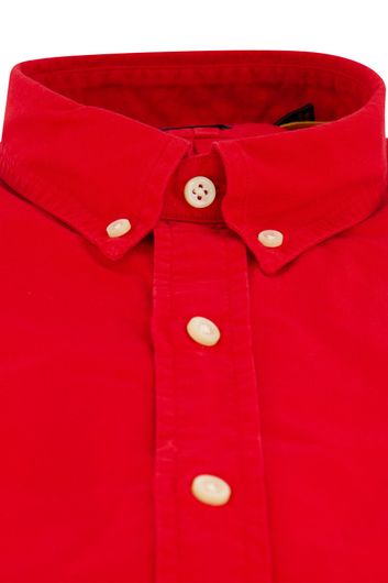 Polo Ralph Lauren casual slim fit overhemd rood katoen