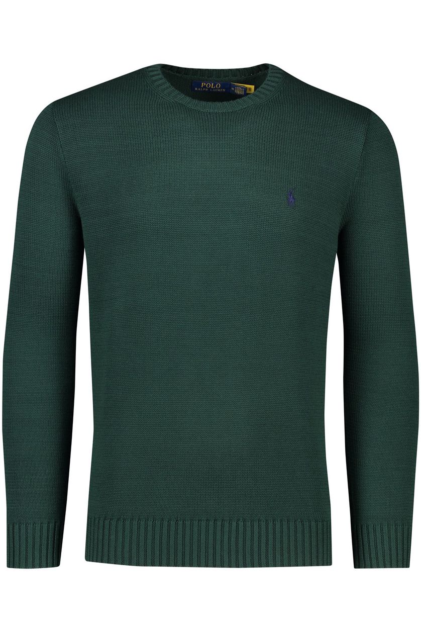 sweater Polo Ralph Lauren ronde hals groen effen katoen