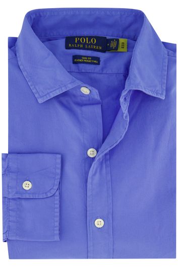 Blauw Polo Ralph Lauren overhemd katoen