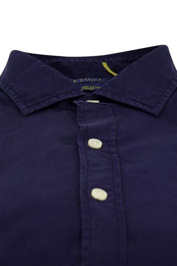Polo Ralph Lauren casual overhemd normale fit donkerblauw effen katoen