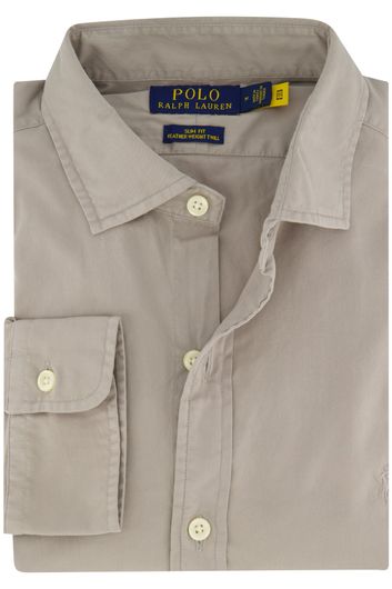 Polo Ralph Lauren slim fit overhemd grijs katoen